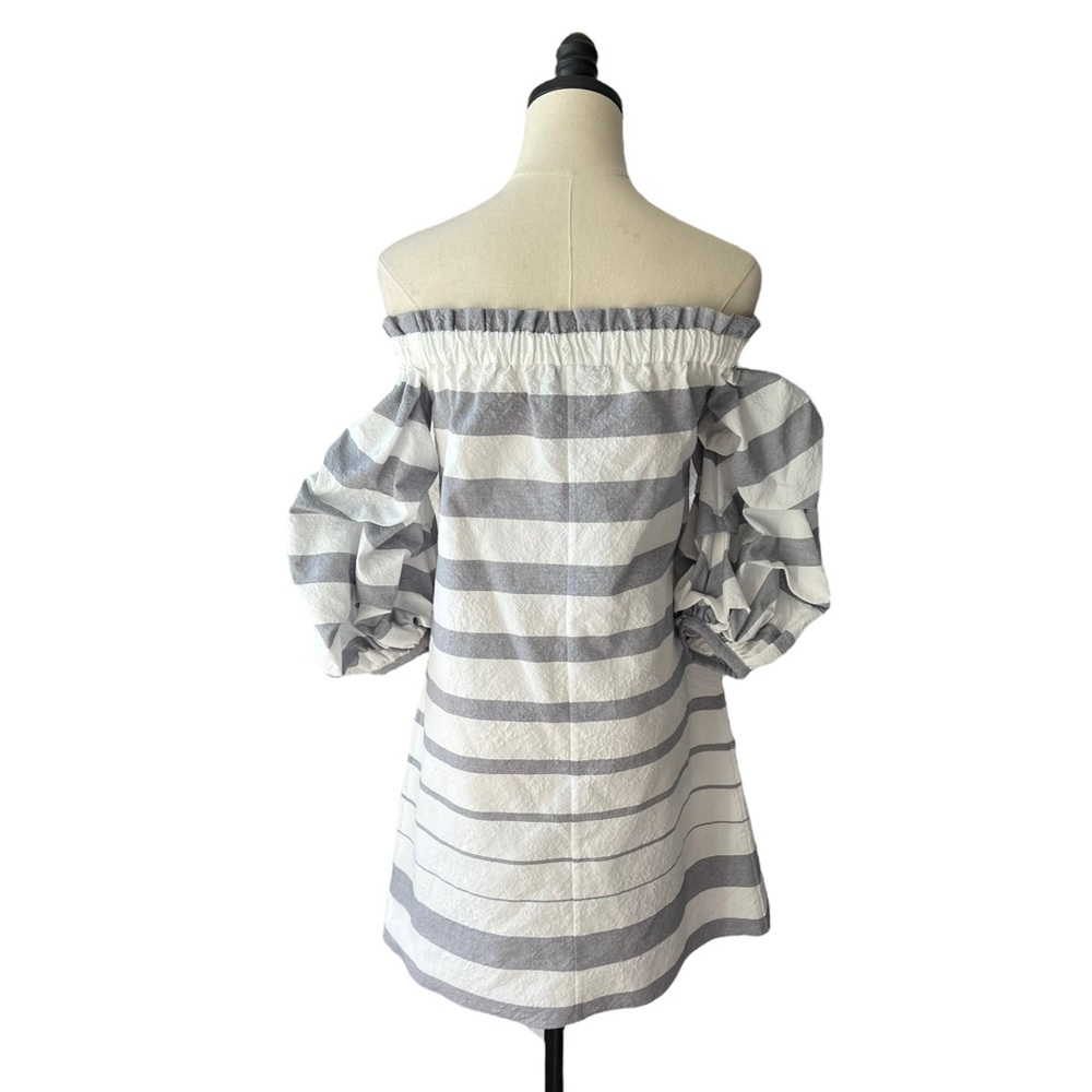 Alexis Olevetti Off the Shoulder Striped Mini Dress | XS - Picture 4 of 10